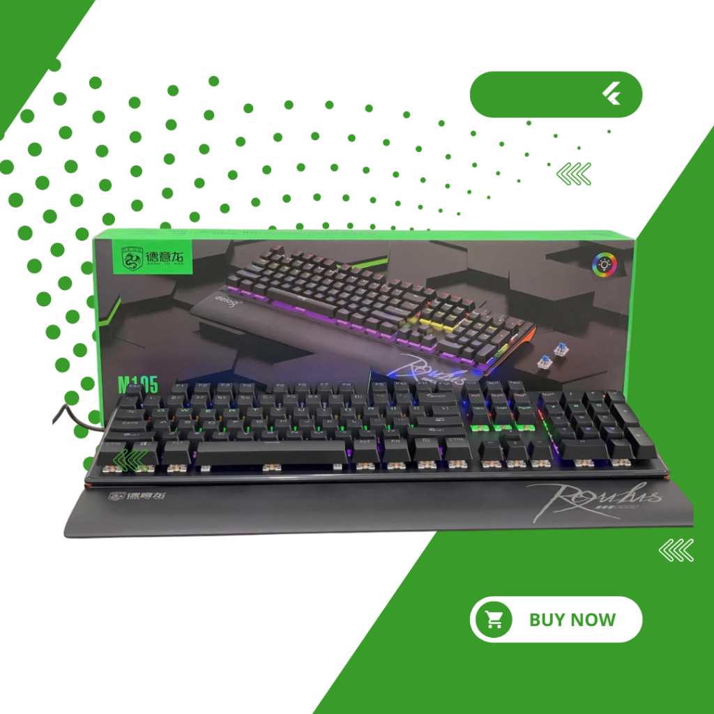 Deiog M105 Wired Mechanical Gaming Keyboard with RGB Lighting
