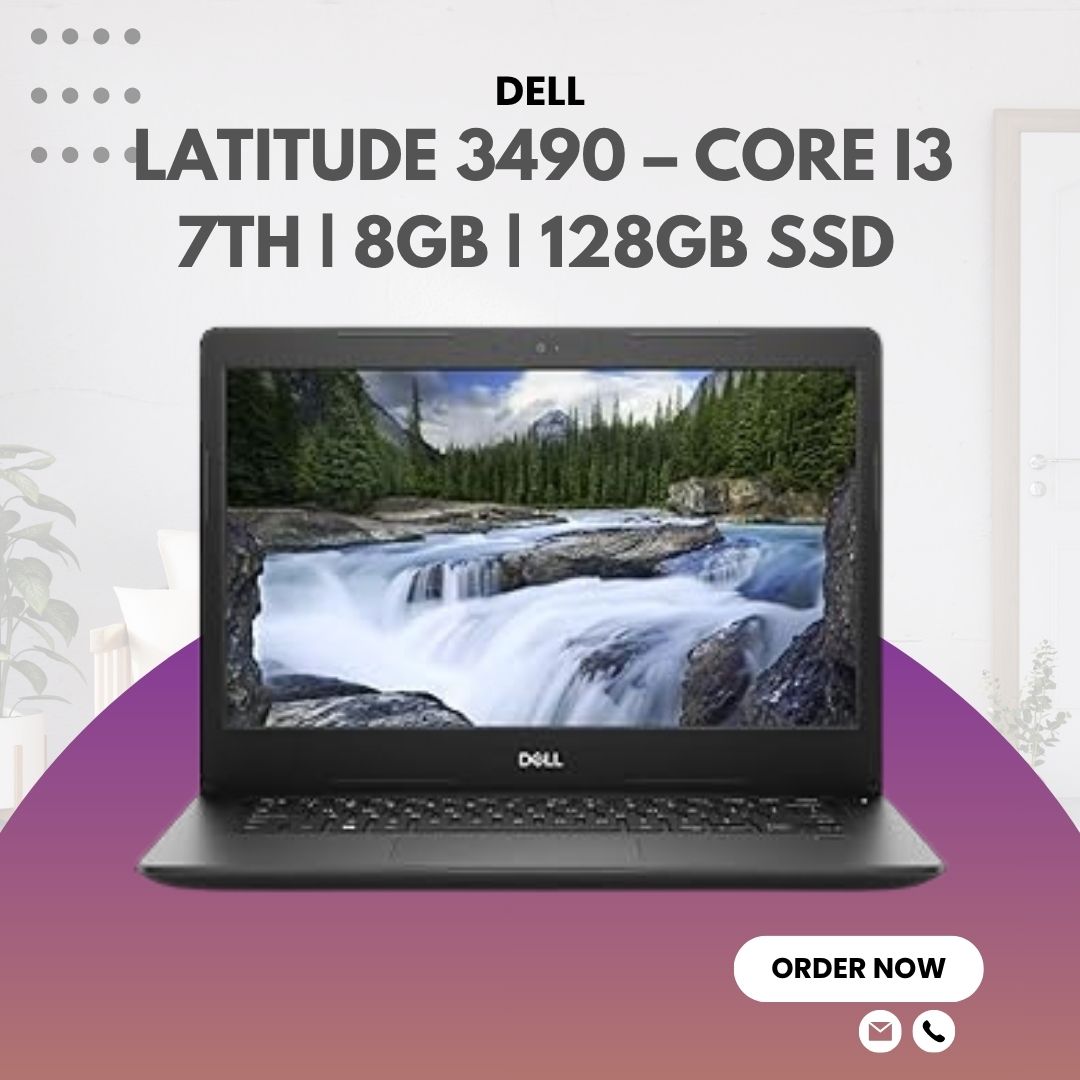 Grey & white furniture offer instagram post Dell Latitude 3490 price