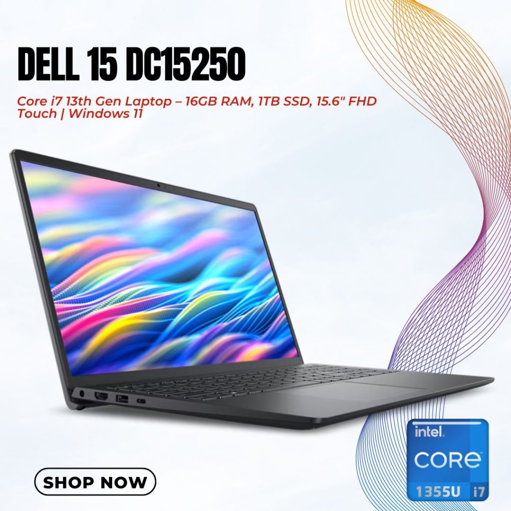 Dell 15 DC15250 Core i7 13th Gen 16GB RAM 1TB SSD 15.6 FHD Touch Laptop