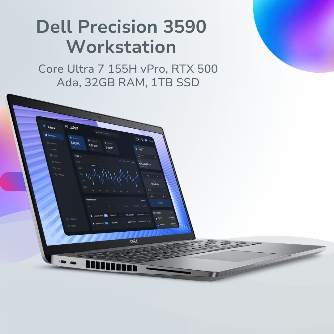 Dell Precision 3590 Mobile Workstation – Core Ultra 7 155H vPro, RTX 500 Ada, 32GB RAM, 1TB SSD Dell Precision 3590 Mobile Workstation – Core Ultra 7 155H vPro, RTX 500 Ada, 32GB RAM, 1TB SSD