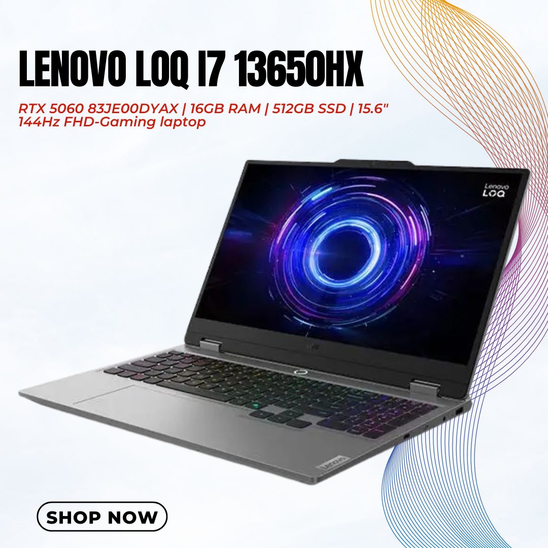 Lenovo LOQ i7 13650HX RTX 5060 83JE00DYAX | 16GB RAM | 512GB SSD | 15.6" 144Hz FHD-Gaming laptop